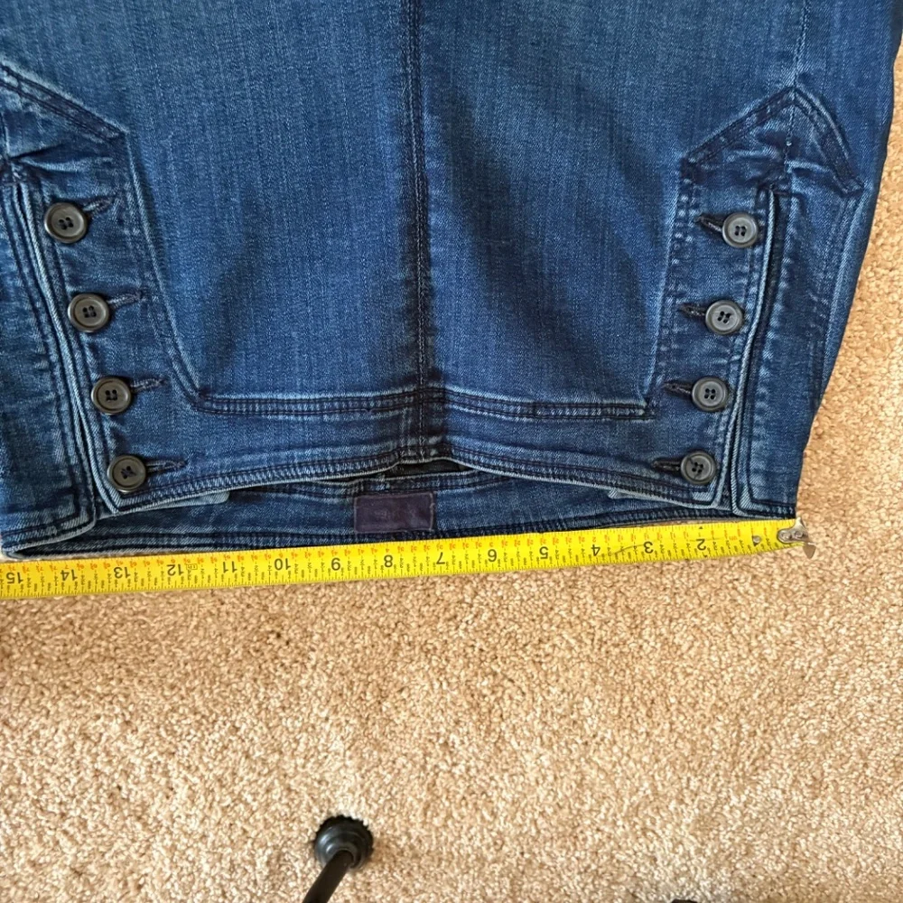 Mother sailor high rise crop ankle fray denim (30) - Picture 6 of 8